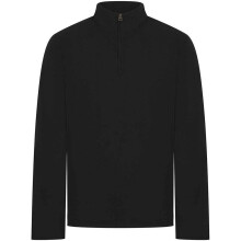 (XL, Black) Front Row Mens Pique Quarter Zip Sweatshirt