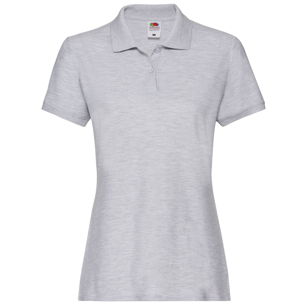Fruit Of The Loom (Xs, Heather Grey) Womens/Ladies Premium Polo Shirt