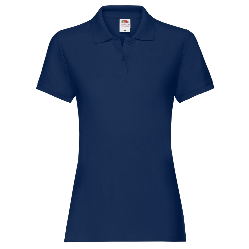 Fruit Of The Loom (M, Navy) Womens/Ladies Premium Polo Shirt