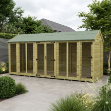 16 x 7 Apex Summer House Tanalised (Full Height Window) Fast & Free 2-5 Nationwide Delivery