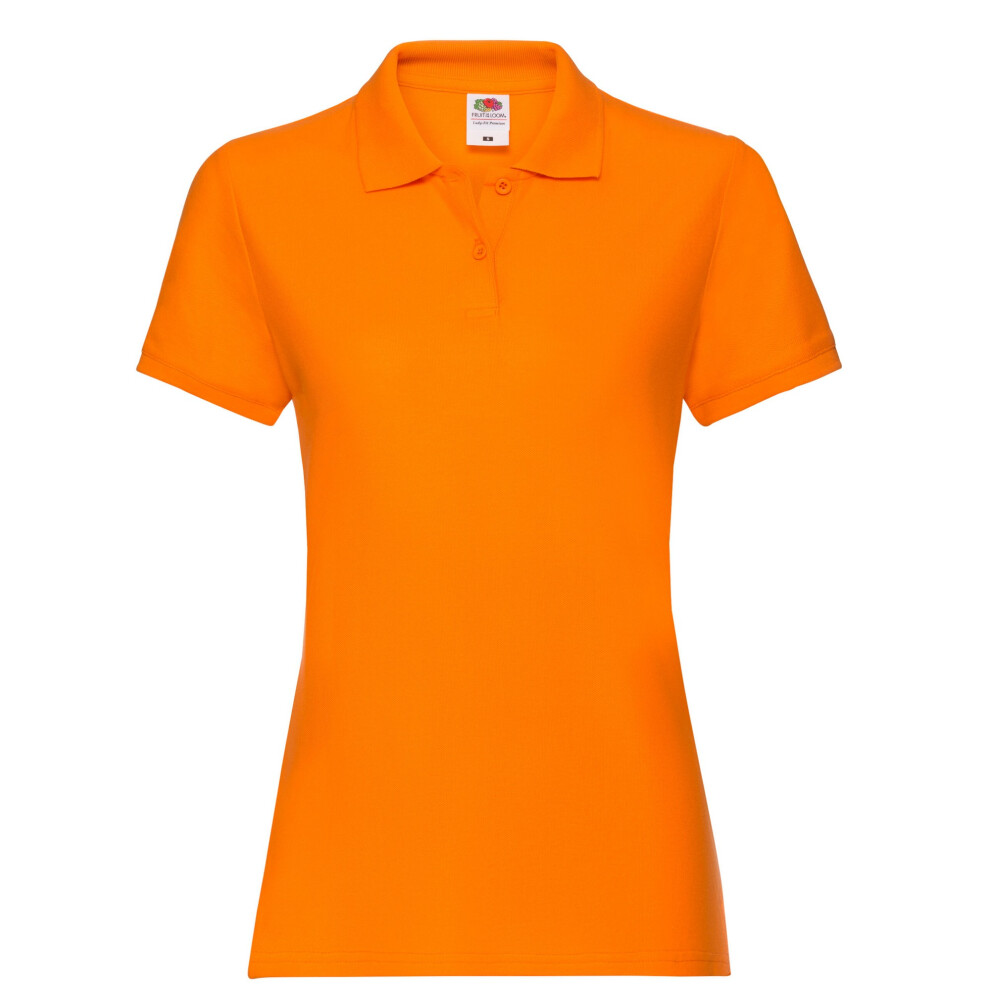 Fruit Of The Loom (S, Orange) Womens/Ladies Premium Polo Shirt