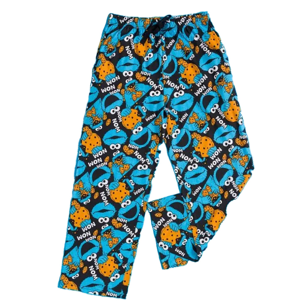Sesame Street (Xl, Blue) Mens All-Over Print Cookie Monster Lounge Pants