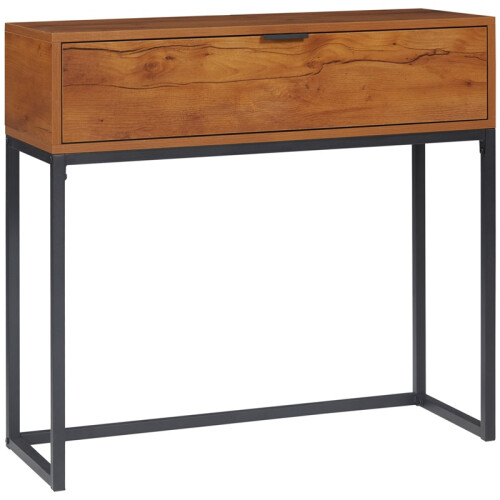 Industrial Console Table with Drawer Sideboard Brown Black