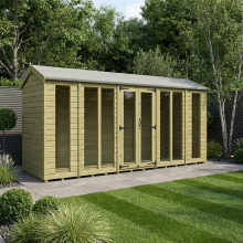 18 x 4 Apex Summer House Tanalised (Full Height Window) Fast & Free 2-5 Nationwide Delivery