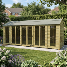 18 x 5 Apex Summer House Tanalised (Full Height Window) Fast & Free 2-5 Nationwide Delivery