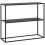 Console Sideboard Table with 2 Shelves Steel Frame Black 1