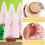 Mini Pink Snow Christmas Tree with Wooden Base 3