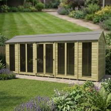 18 x 8 Apex Summer House Tanalised (Full Height Window) Fast & Free 2-5 Nationwide Delivery