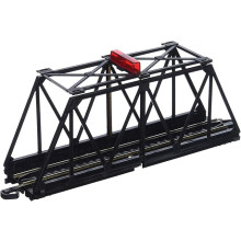 Bachmann Trains E-Z TRACK TRUSS BRIDGE with BLINKING LIGHT- HO Scale , Black Medium