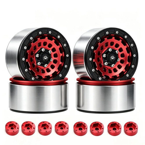 4PCS Roda de Pneus de Carro RC Crawler de 2,6 Polegadas, Cubo de Aranha de Favo de Mel de 2,6 Polegadas para Carro RC Rock Crawler 1/7 1/8