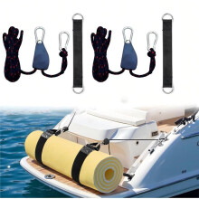 Adjustable Rope Hanger for Floating Lily Pad & Mat, Floating Mat Tie Down System- to Boat Cleat or Rail (1/4"-2pcs) 1/4"
