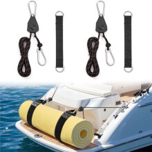 Adjustable Rope Hanger for Floating Lily Pad & Mat, Floating Mat Tie Down System- to Boat Cleat or Rail (1/8"-2pcs) 1/8"