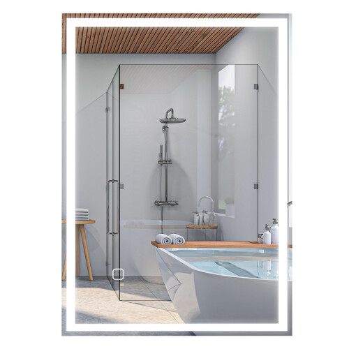 Miroir de salle de bain LED avec interrupteur tactile, miroir mural 1