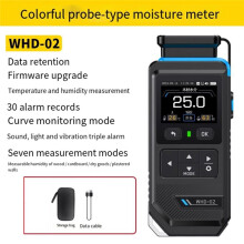 WHD-02 Wood Board Meter Color Screen Wall Moisture Content Tester Paperboard Humidity Detector Cement Moisture Tester