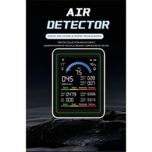 Tuya WiFi 10-in-1 Air Quality Monitor Formaldehyde Temperature Humidity Tester CO 2 Detector with Bracket White