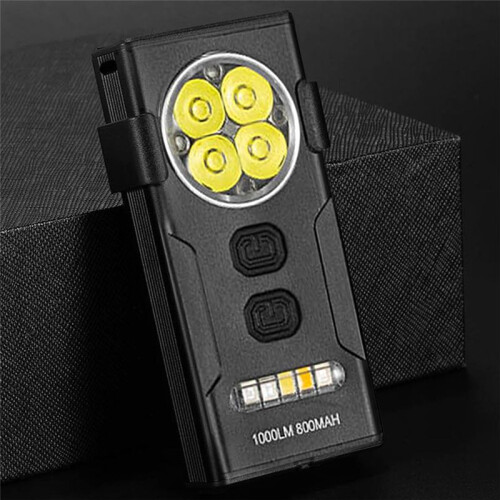 Keychain Flashlight Small Pocket Flashlight USB Charging  Flashlight Multi Light Modes Multi-Function for Emergency 2