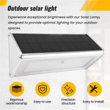 Solar Lamp Outdoor Garden Lighting Waterproof Sports Induction High Brightness High Quality Wall Lamp White Light