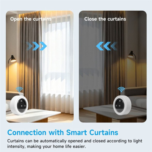 8Pcs Tuya Zigbee 3.0  Light Sensor 0-10000Lux Detector Battery Powered Voice Control for  Assistant Alexa