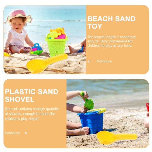 Beach Digging Tools Set Plastic Yellow 8 Pieces 1