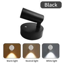 1PcsLED Light Magnetic USB Rechargeable Wall Light Spotlight Wireless No Wiring No Punch Reading Light Bedroom Bedside B