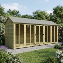 20 x 5 Apex Summer House Tanalised (Full Height Window) Fast & Free 2-5 Nationwide Delivery