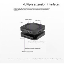 9in1 voor M4/M4Pro Docking Station 40Gbps SSD 4K -Compatibel Dual-Channel 10Gbps USB 3.2 PD100W