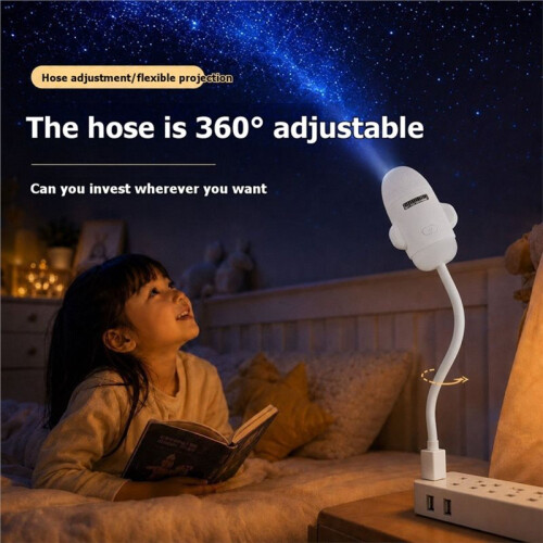 Star Projector Night Light 2 in 1 USB Star Projection Lamp Button Control LED Ceiling Projector Car Ambient Light 2
