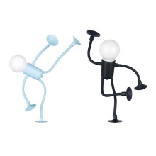 Changeable Shape Funny Sportsman Night Light,DIY Shape Night Lights for Adults Room,for Bedroom Decorations Black+