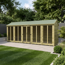 20 x 7 Apex Summer House Tanalised (Full Height Window) Fast & Free 2-5 Nationwide Delivery