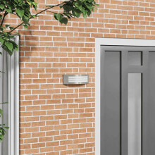 vidaXL Outdoor Wall Light Silver 32 x 10 x 10 cm
