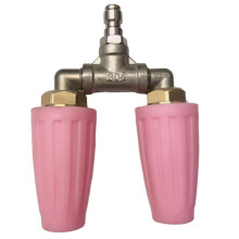 HighPressure Washer Rotating Dual Turbo Nozzle Spray Tip1/4In 4000PSI Replacement Nozzle Spray Tip Garden Cleaning ToolC