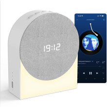 4-i-1 hvit støymaskin og Bluetooth-høyttaler – bærbart søvnlydsystem med lys og timer
