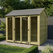8 x 5 Apex Summer House Tanalised (Full Height Window) Fast & Free 2-5 Nationwide Delivery