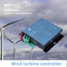 Wind Driven Generator Controller 12/24V 800W MPPT Wind Charge Controller Wind Turbine Generator Controller with Monitor