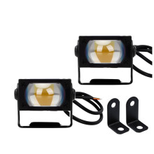 2PCS LED Car Grille Spotlight White Yellow Dual Color for Truck SUV High Low