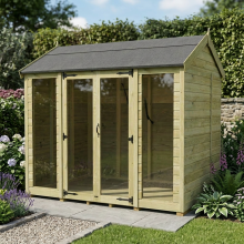 8 x 8 Apex Summer House Tanalised (Full Height Window) Fast & Free 2-5 Nationwide Delivery