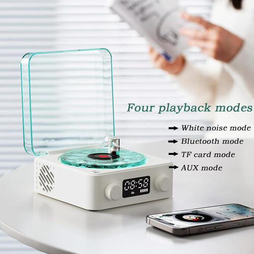 Ηχείο βινυλίου vintage και συσκευή αναπαραγωγής Bluetooth – Sleep Aid Retro ηχοσύσ 2