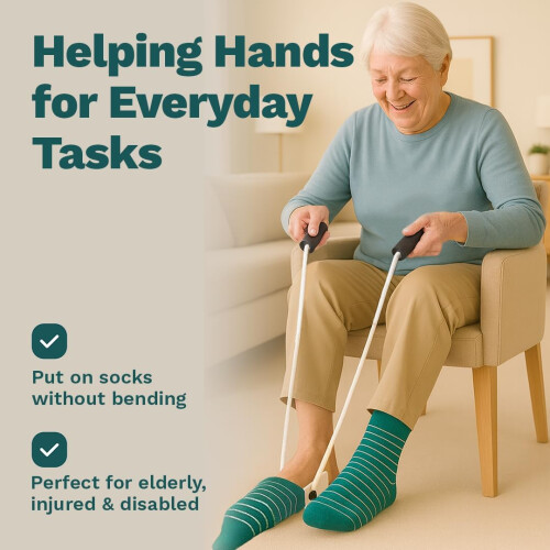 Συσκευή ολίσθησης Sock Helper – Εργαλείο εύκολης βοήθειας τραβήγματος για 1
