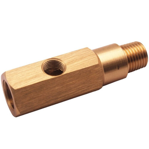 Oliedrukmeteradapter 1/4 NPT Messing SAAS T-Stuk Zender voor BA BF FG 6/8 1