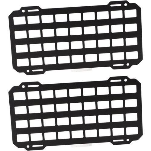 2PC Motorcycle Sunscreen ABS Panel for Side Box Modular Storage Suspension System Free Installation Nails Molle Pouches
