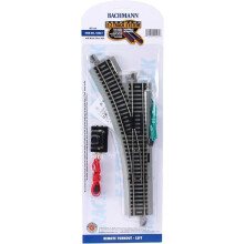 HO Scale Bachmann Trains Snap-Fit E-Z Track Remote Turnout - Left