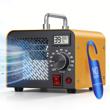 Ozone Generator, 60000 mg/h High Capacity Ozone Machine, Air Purifier with 120 Min Timer, Temperature Humidity Display