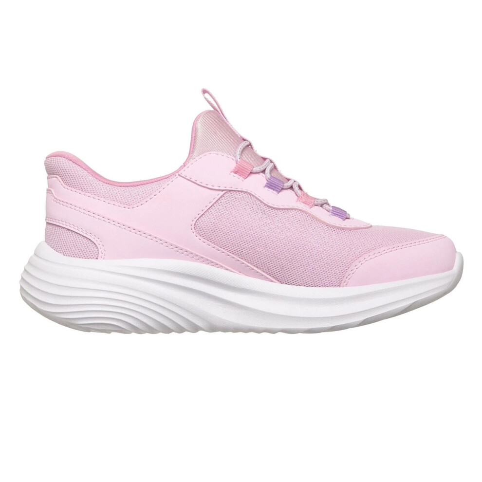 Skechers (13 Uk Child, Pink/White) Childrens/Kids Bounder Trainers