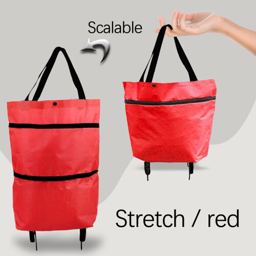 Portable Wheeled Tug Bag Foldable Telescopic Roller Cart