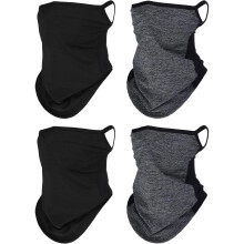 Cycling Neck Gaiter with Ear Loops 4 Pcs