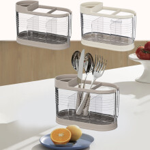 Schwarzer Essstäbchenhalter mit Abflusslöchern, 3 Fächer