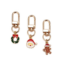Niedliches Schlüsselanhänger-Set mit Weihnachtsbaum, Hirsch und Schneeflocke (3-teilig)