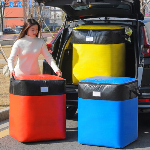 Sac de rangement en plastique imperméable et résistant bleu