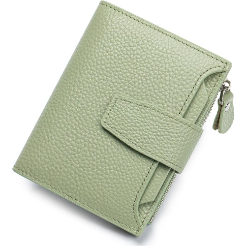 Women's RFID Blocking Bifold Leather Wallet with Zipper