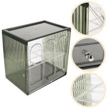 FRCOLOR double-layer bread box with clear window, 1 piece